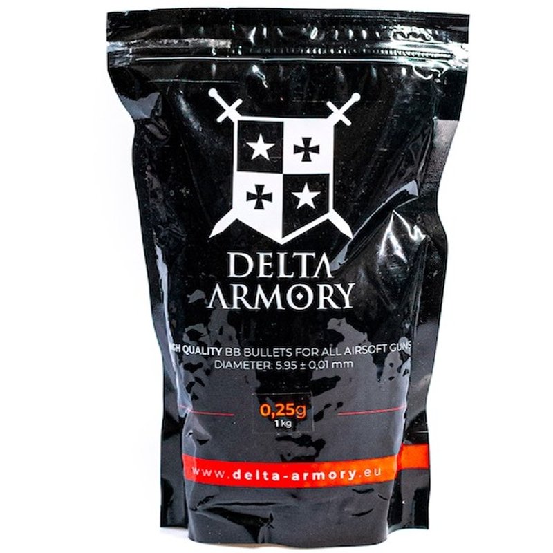 Kuličky bílé 0,25g/4000ks - 1Kg - Delta Armory