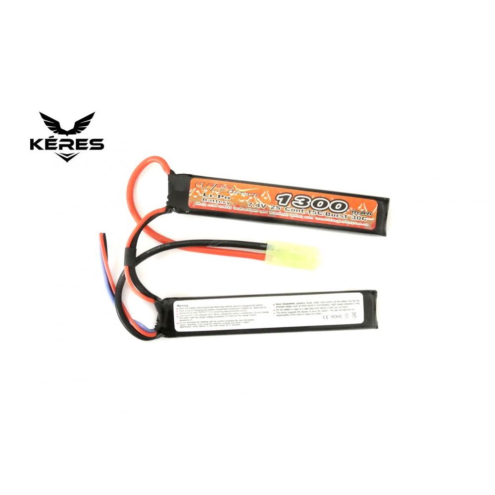 Li-Pol akumulátor 7.4V/1300mAh (15C) 2dílný - Tamiya konektor - VB Power
