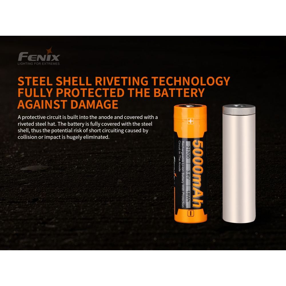Dobíjecí baterie 21700 5000mAh (Li-Ion)- Fenix