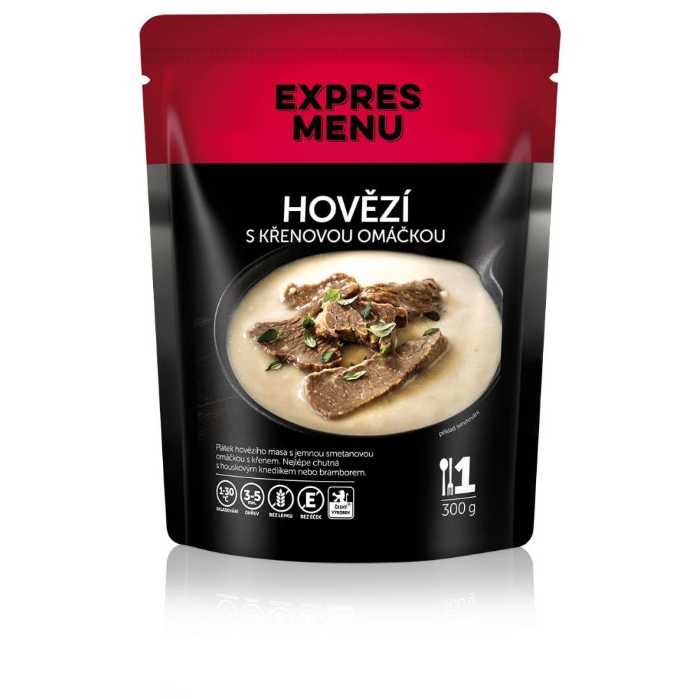 Hovězí s křenovou omáčkou - 1 porce - Expres Menu 