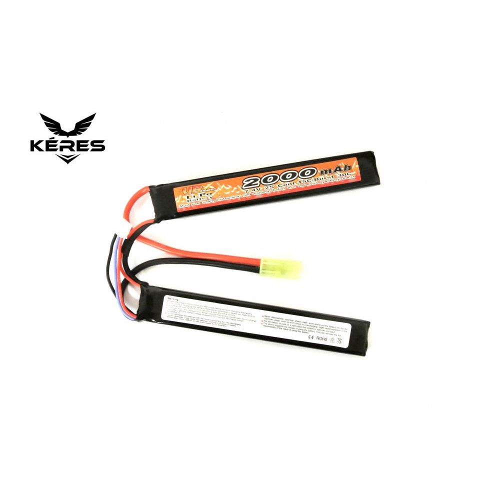 Li-Pol akumulátor 7.4V/2000mAh (15C) 2 dílný - Tamiya konektor - VB Power