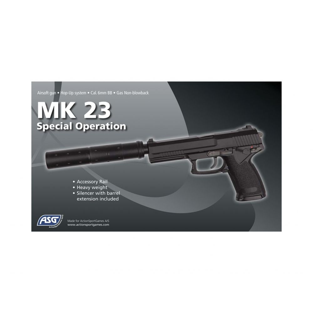MK23 Special operation - plynová bez blowbacková pistole - ASG