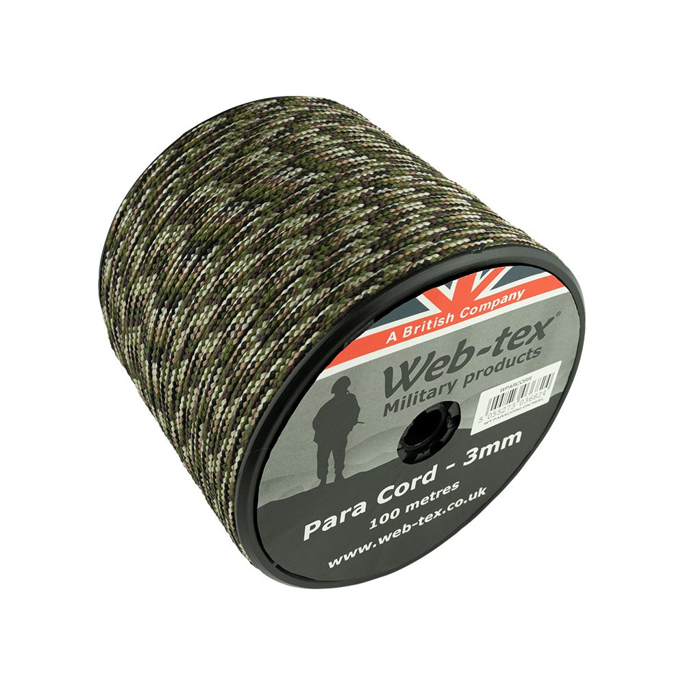Paracordové lano - průměr 3mm - délka 100m - Web-tex