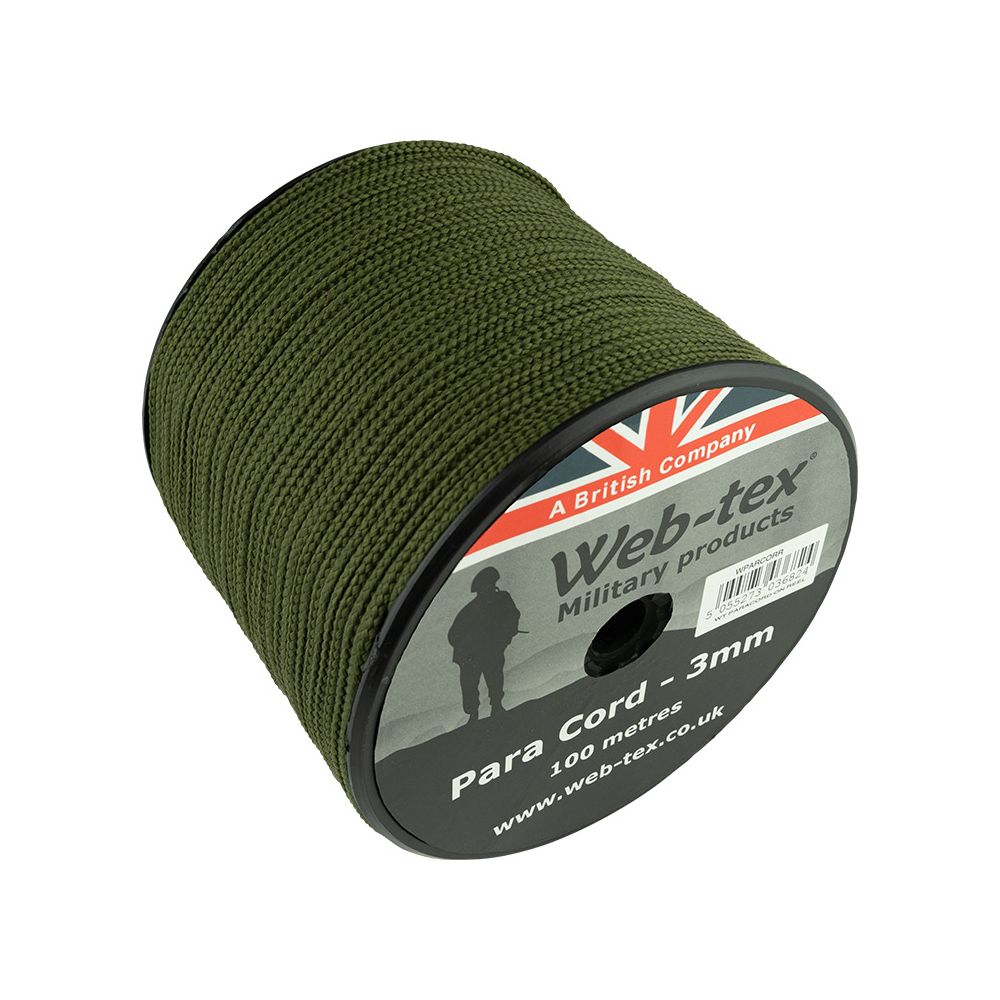 Paracordové lano - průměr 3mm - délka 100m - Web-tex