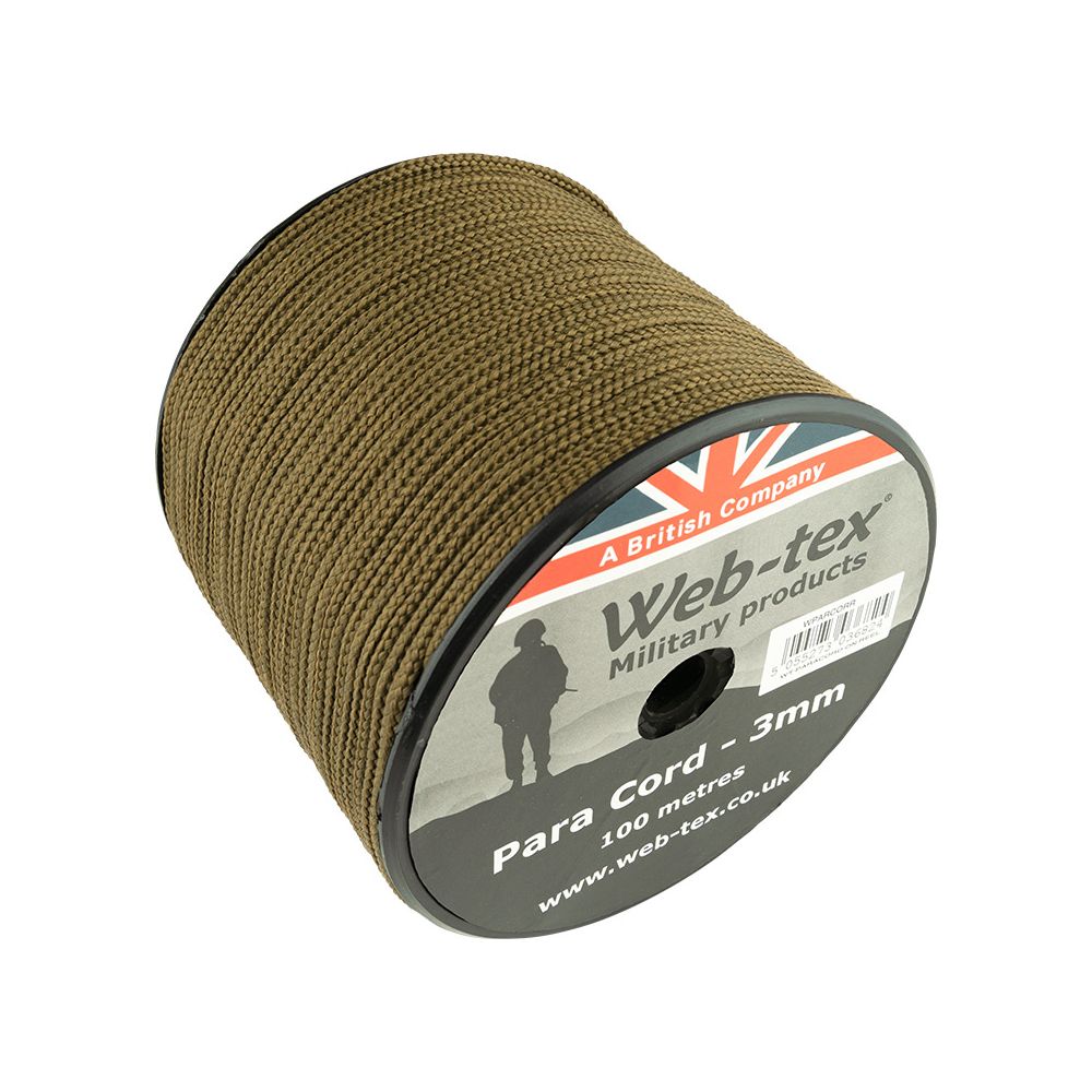 Paracordové lano - průměr 3mm - délka 100m - Web-tex
