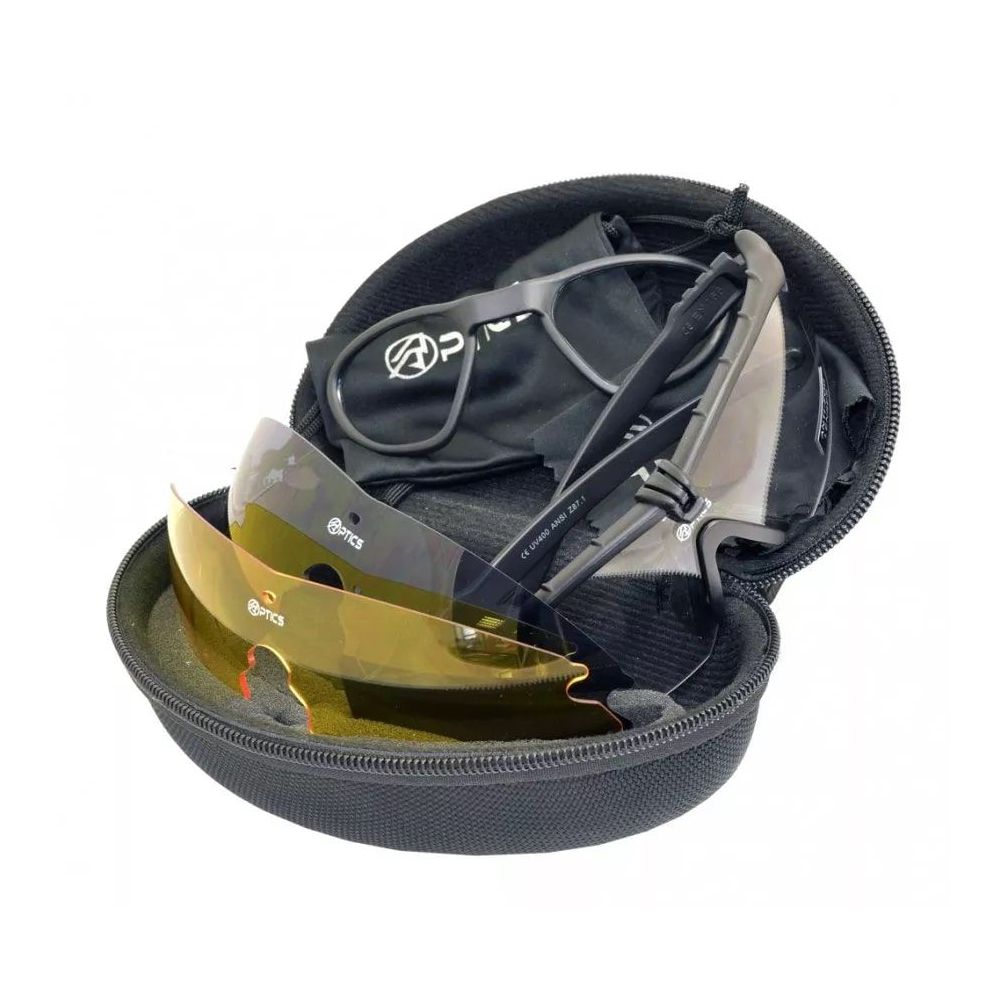 Střelecké brýle DAA Victor - set - černé - Double Alpha Academy 